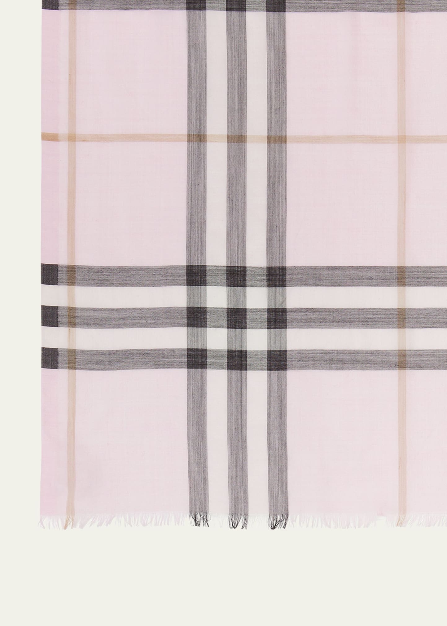 Giant Check Gauze Scarf - 5