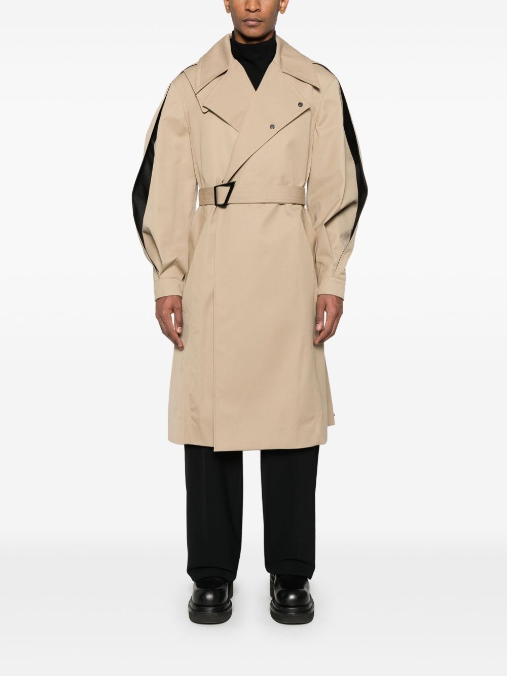 belted trench coat - 2