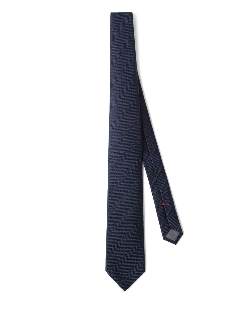 herringbone silk tie - 1