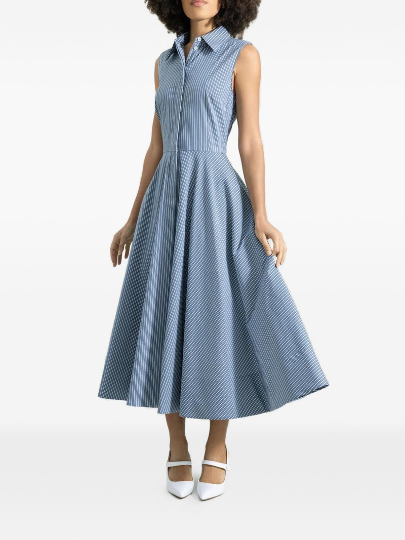 MICHAEL KORS COLLECTION striped sleeveless midi dress outlook