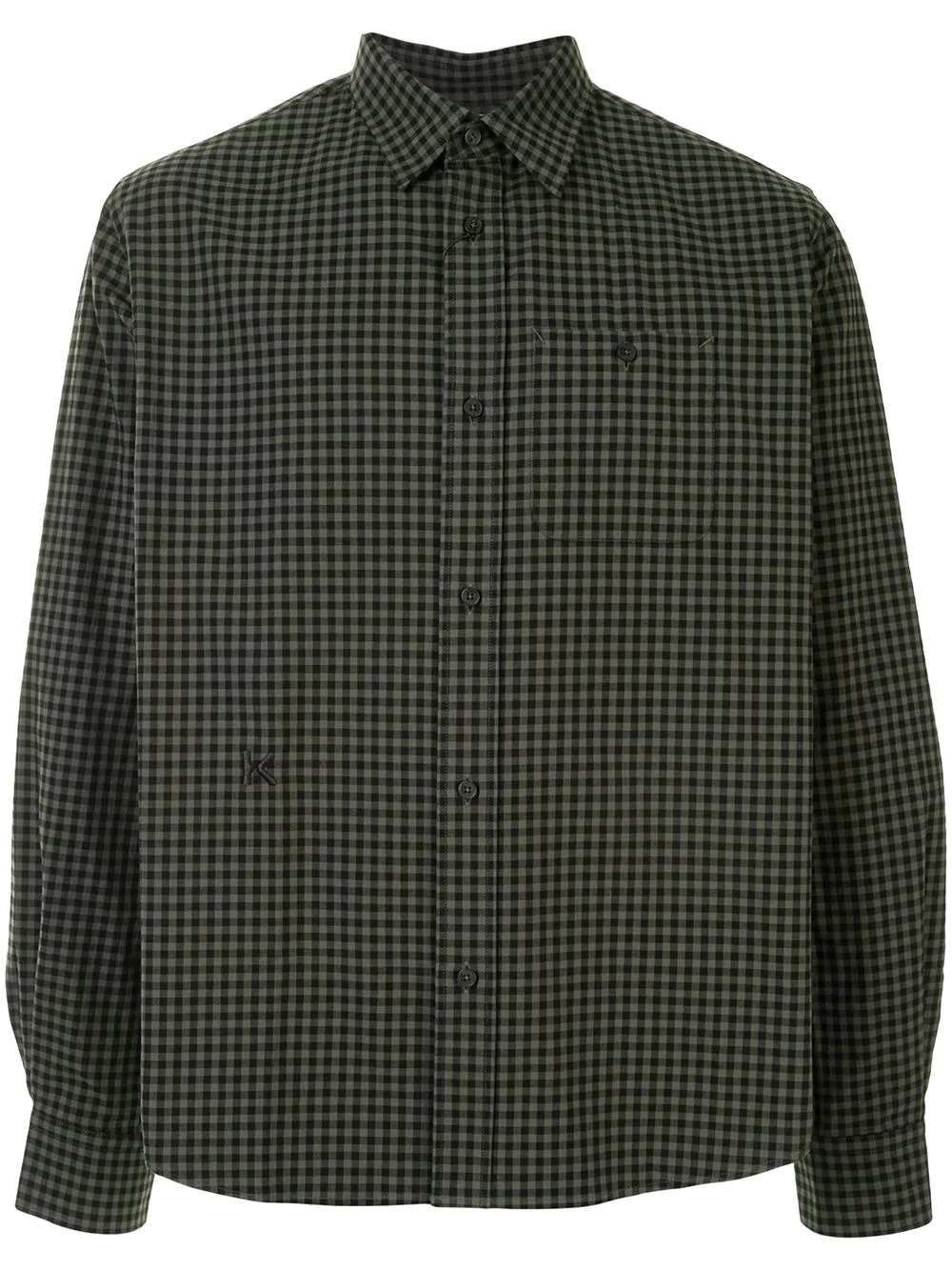 relaxed check pattern shirt - 1