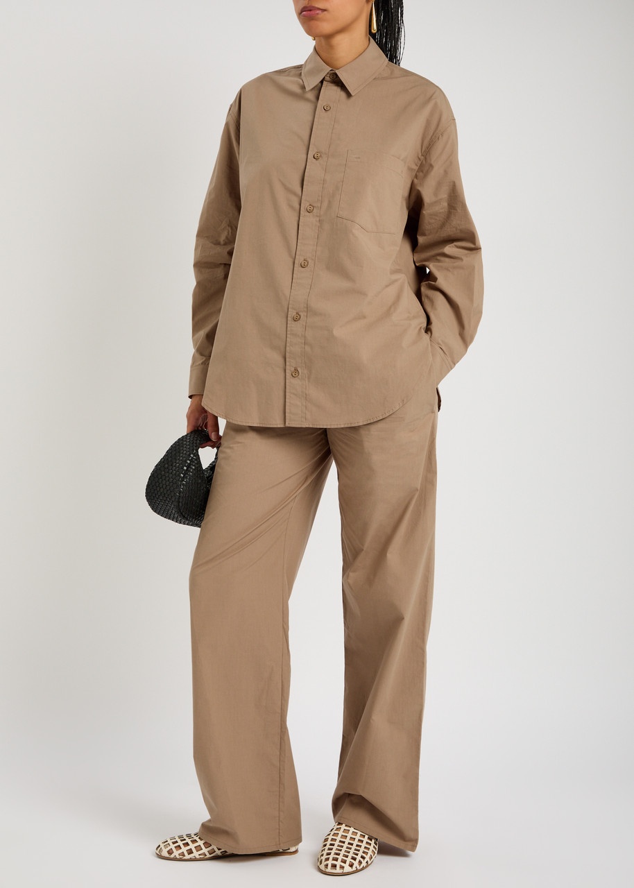 Matteau Drawcord Cotton-poplin Trousers - 3