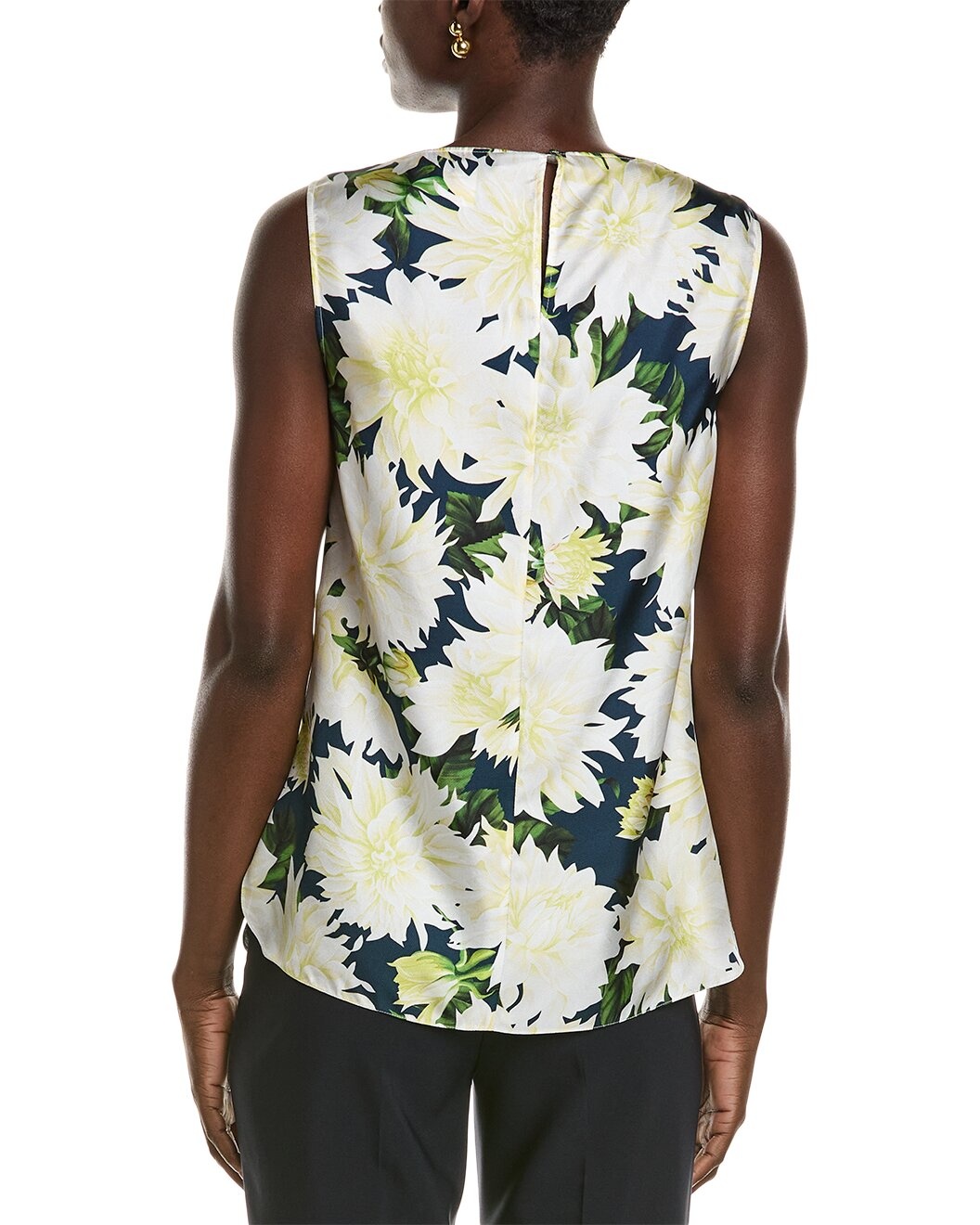 Oscar de la Renta Dahlia Silk Twill Tank - 2