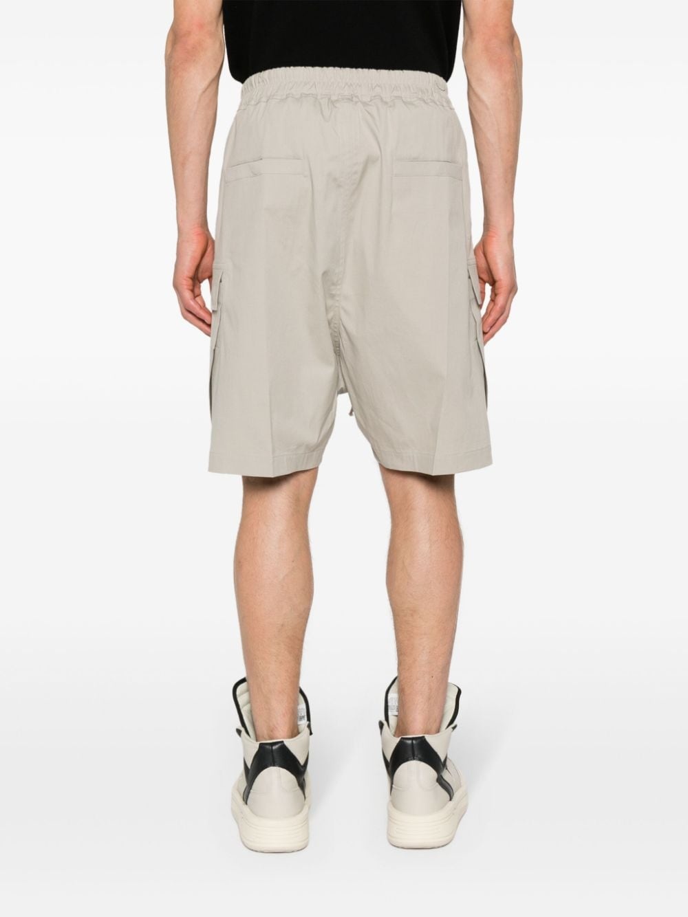 elasticated-waistband cargo shorts - 4