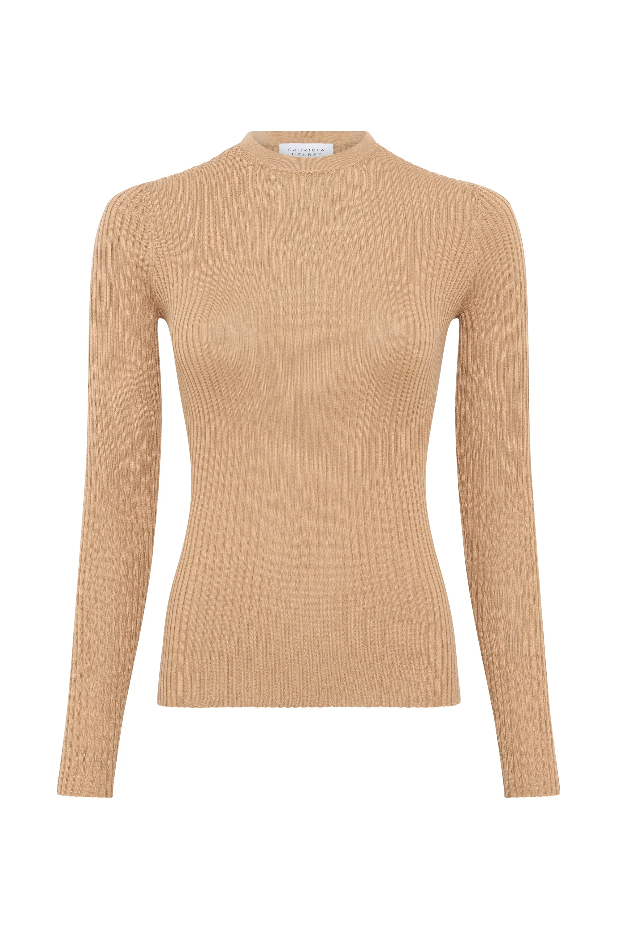 Browning Knit Sweater in Camel Cashmere Silk - 1