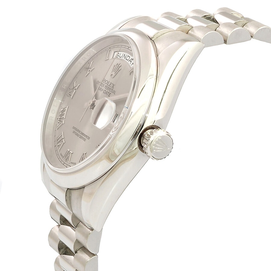 Rolex Day-Date Grey Dial Platinum President Automatic Men's Watch 118206GYRP - 2