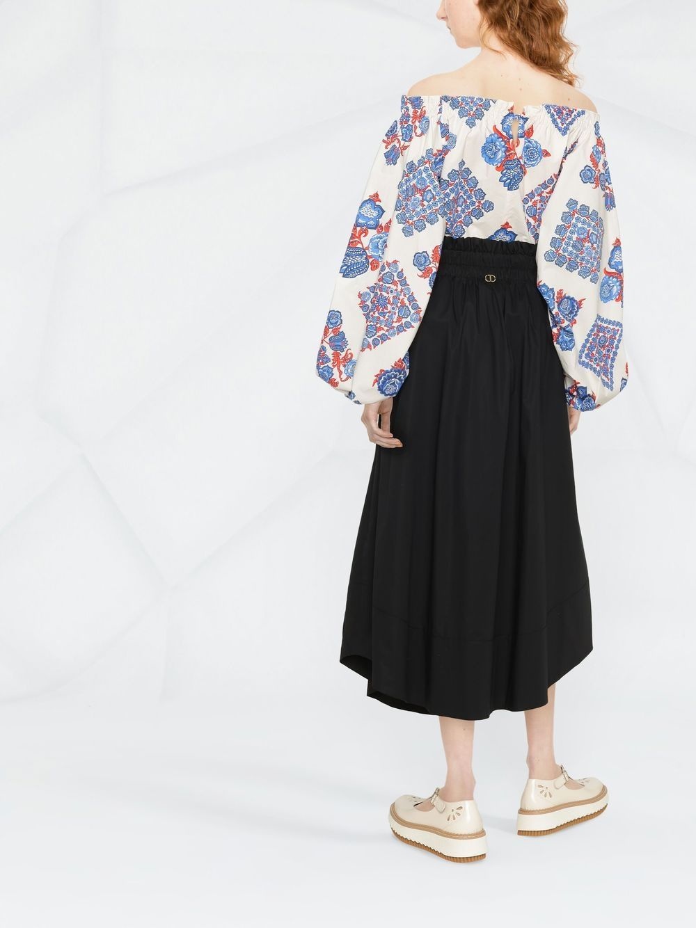 Boho-print crop top - 4