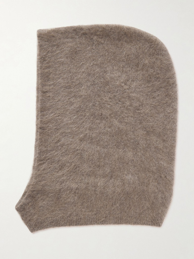 Brushed-cashmere balaclava Beige 1