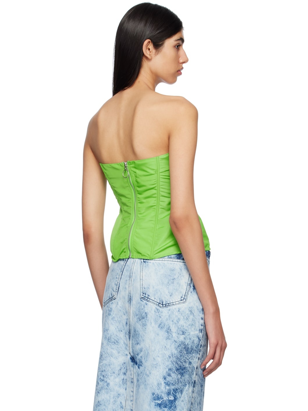 Green V-Neck Tank Top - 3