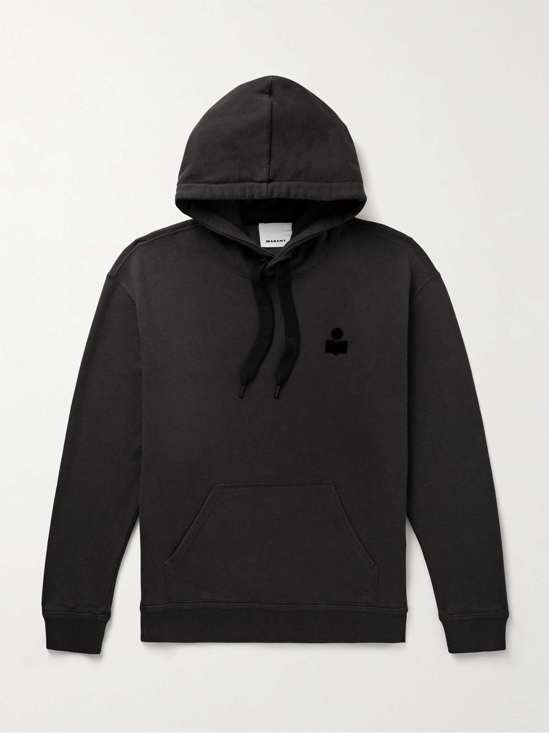 Malek 로고 고정 코튼 블렌드 저지 Hoodie - 1