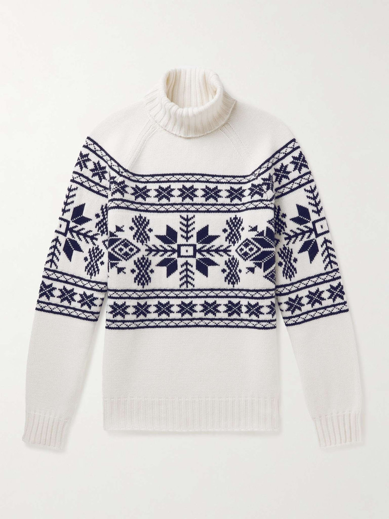 Intarsia Cashmere Rollneck Sweater 1