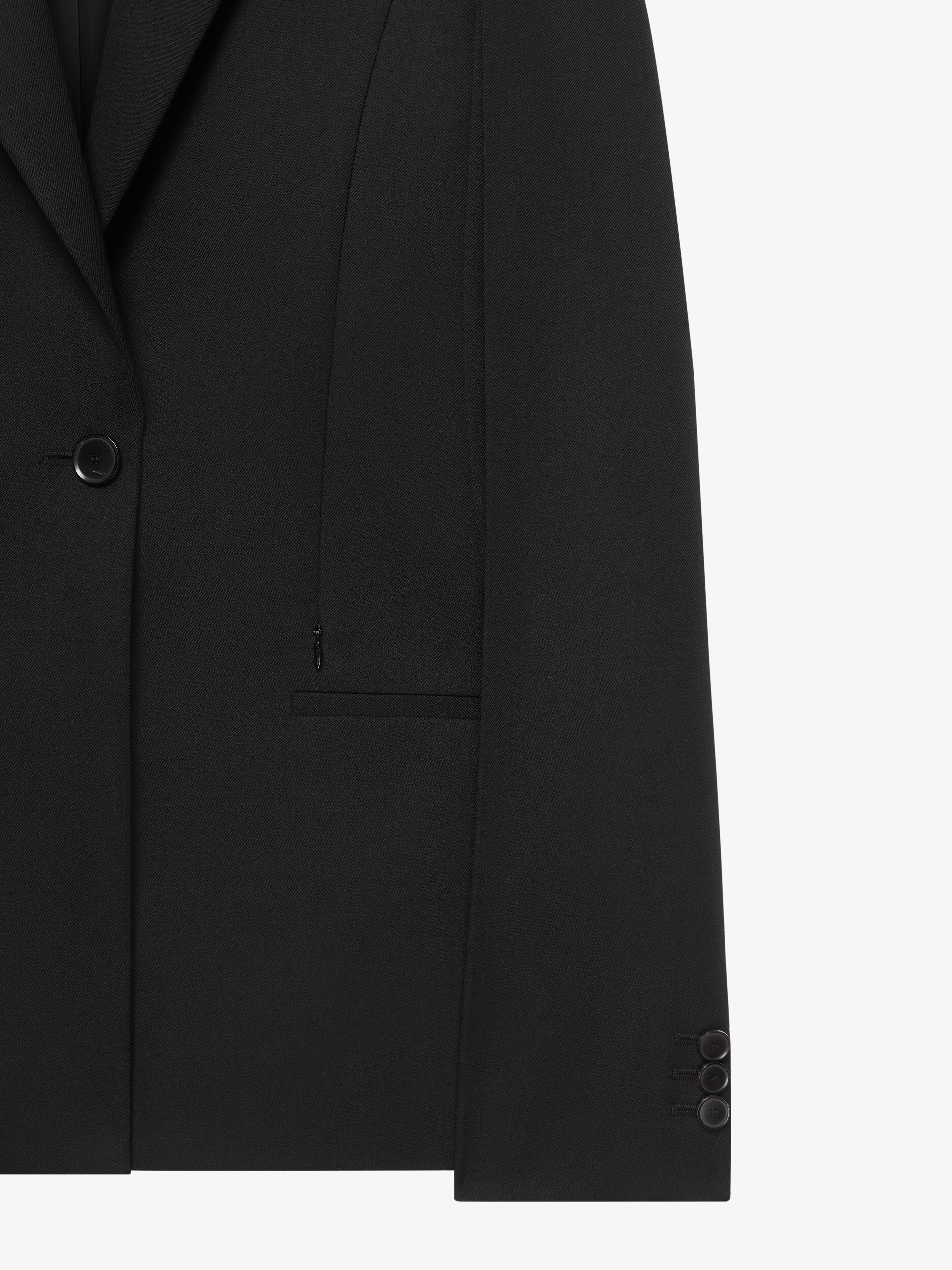 CAPE JACKET IN WOOL AND MOHAIR - 5