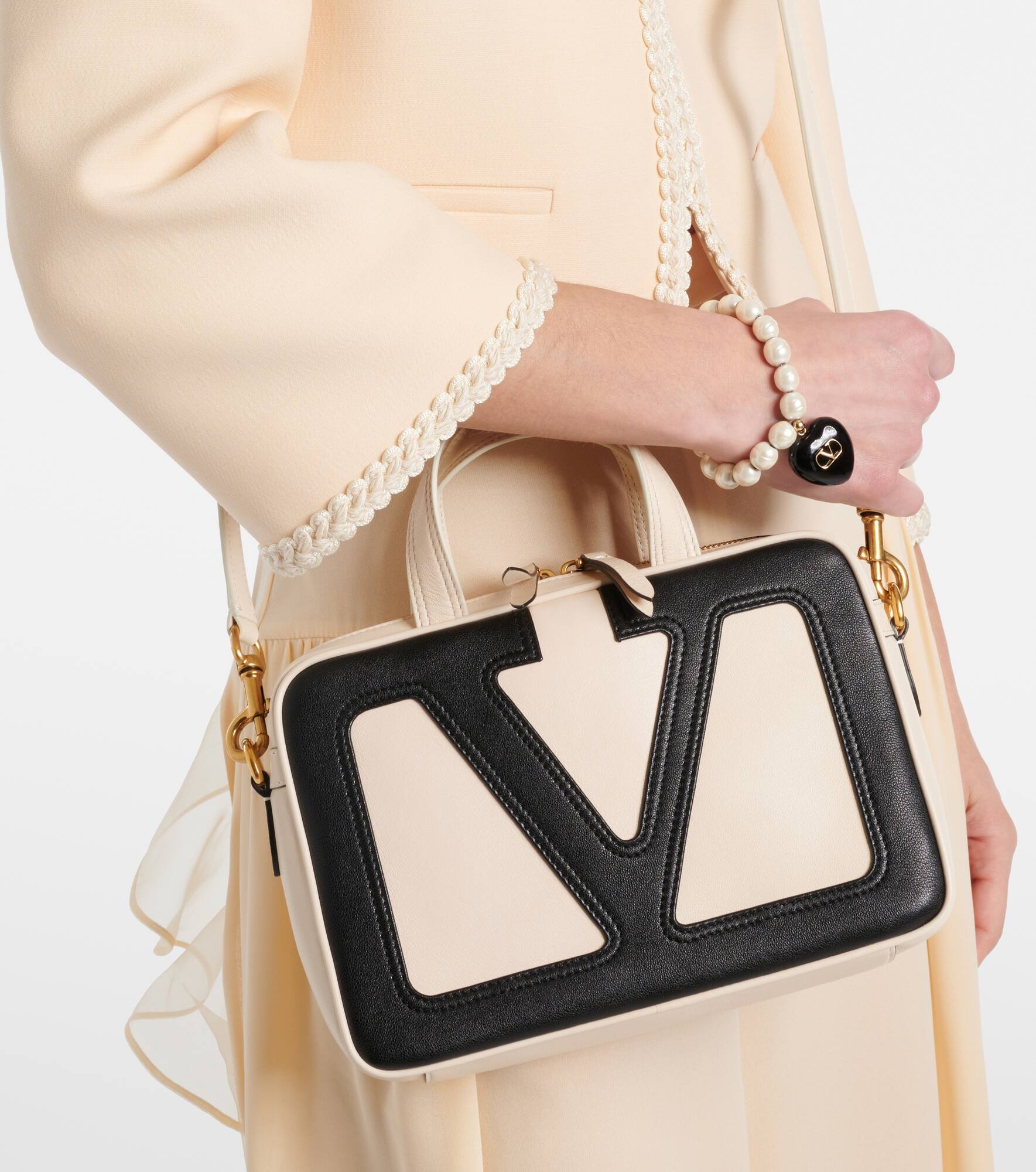 Viva Superstar VLogo leather tote bag - 2