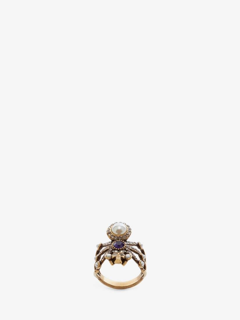 Spider Ring in Antique Gold - 1