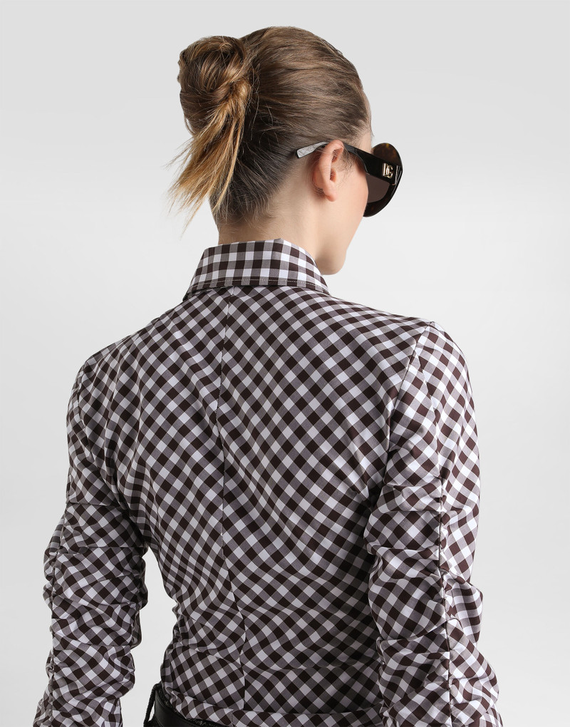 Cotton twill check shirt 3