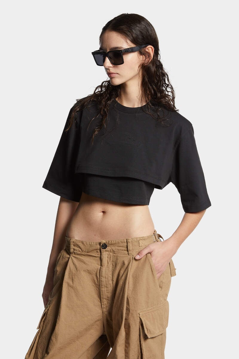 CROPPED LOOSE FIT ICON NEW GENERATION T-SHIRT - 3