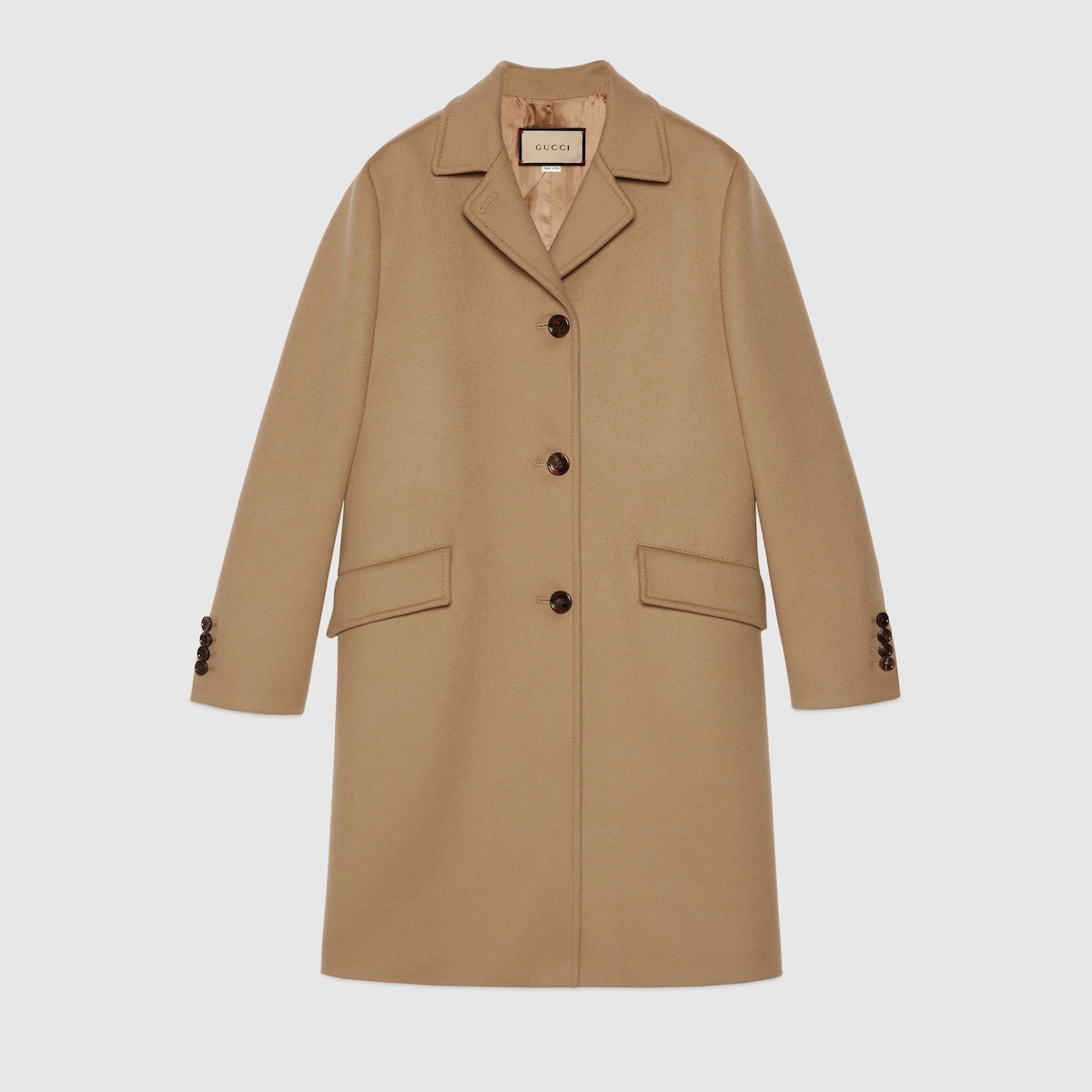 コート Gucci Camel Wool Blend Reversible Coat Reversible GG wool coat in camel and beige | GUCCI® US