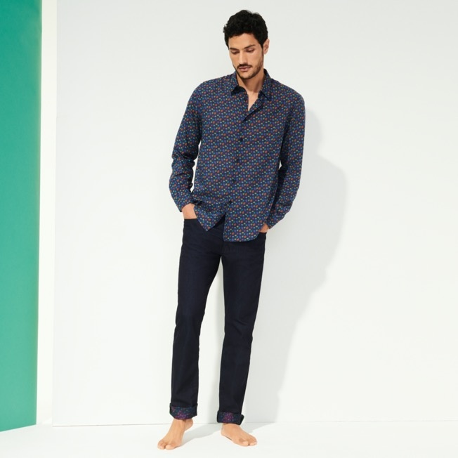 Men 5-Pockets printed Denim Pants Micro Ronde Des Tortues - 9