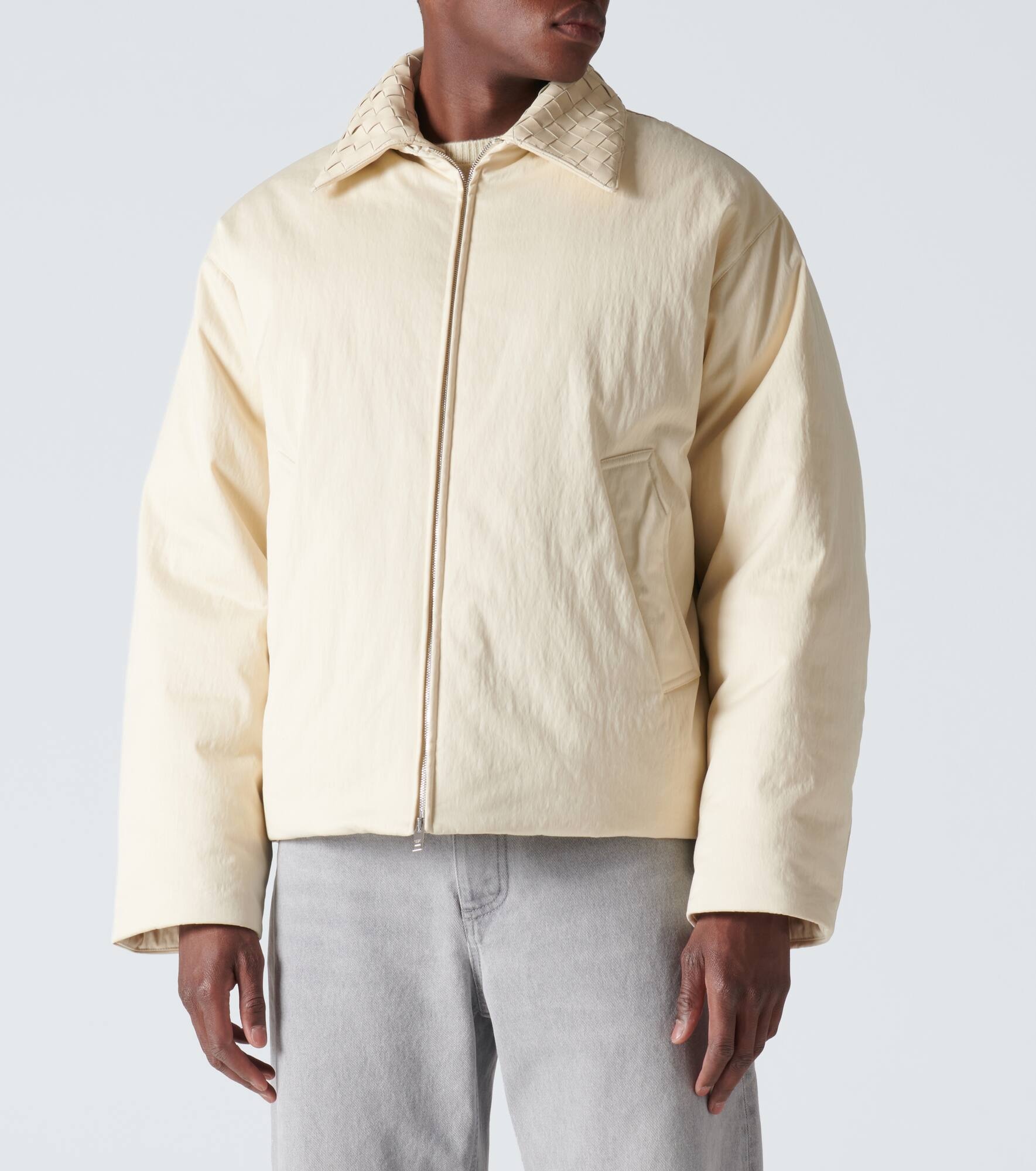 Intrecciato cotton-blend twill down jacket - 3