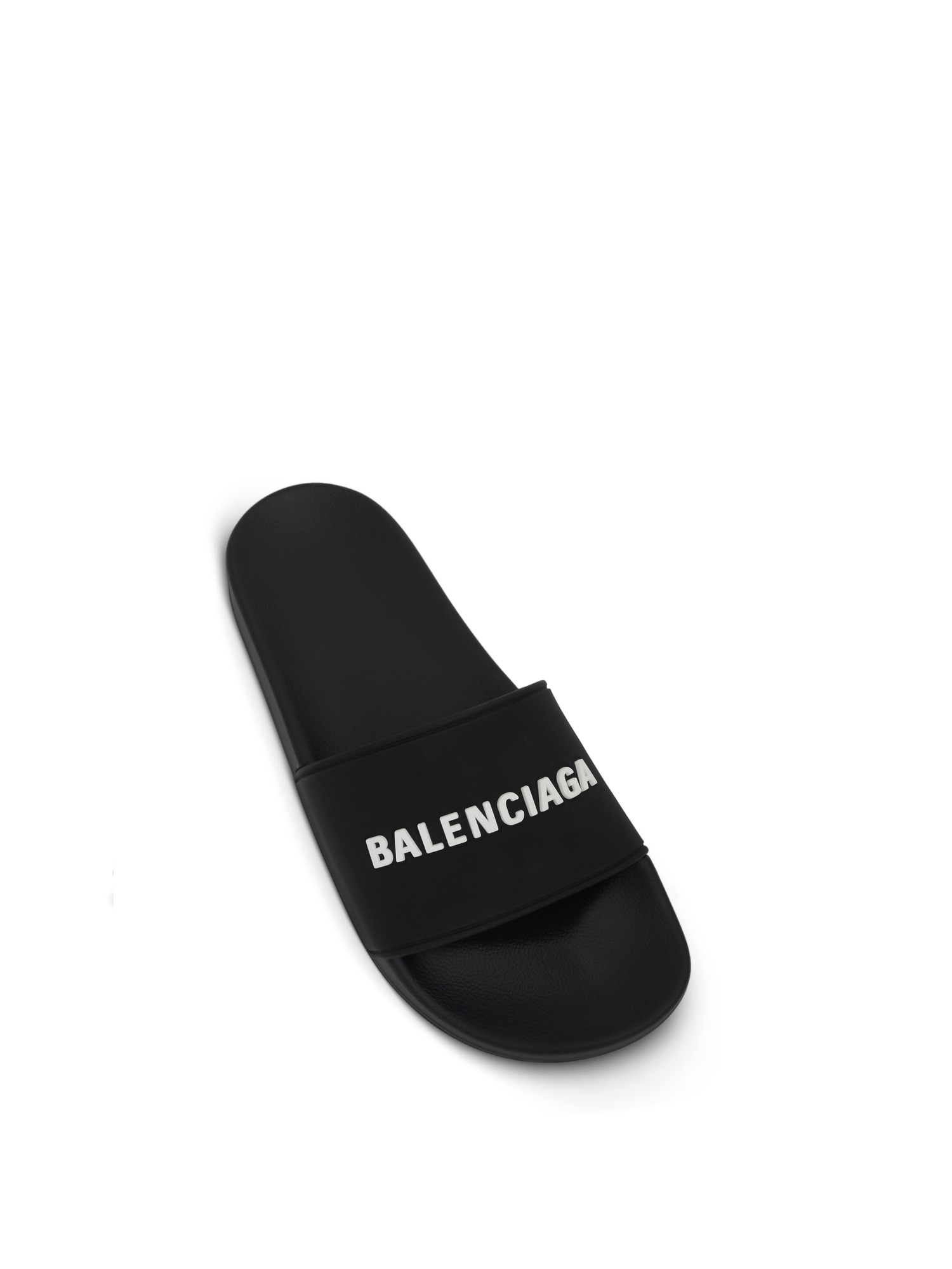 3D Logo Pool Slide Sandal in Black/White - 4