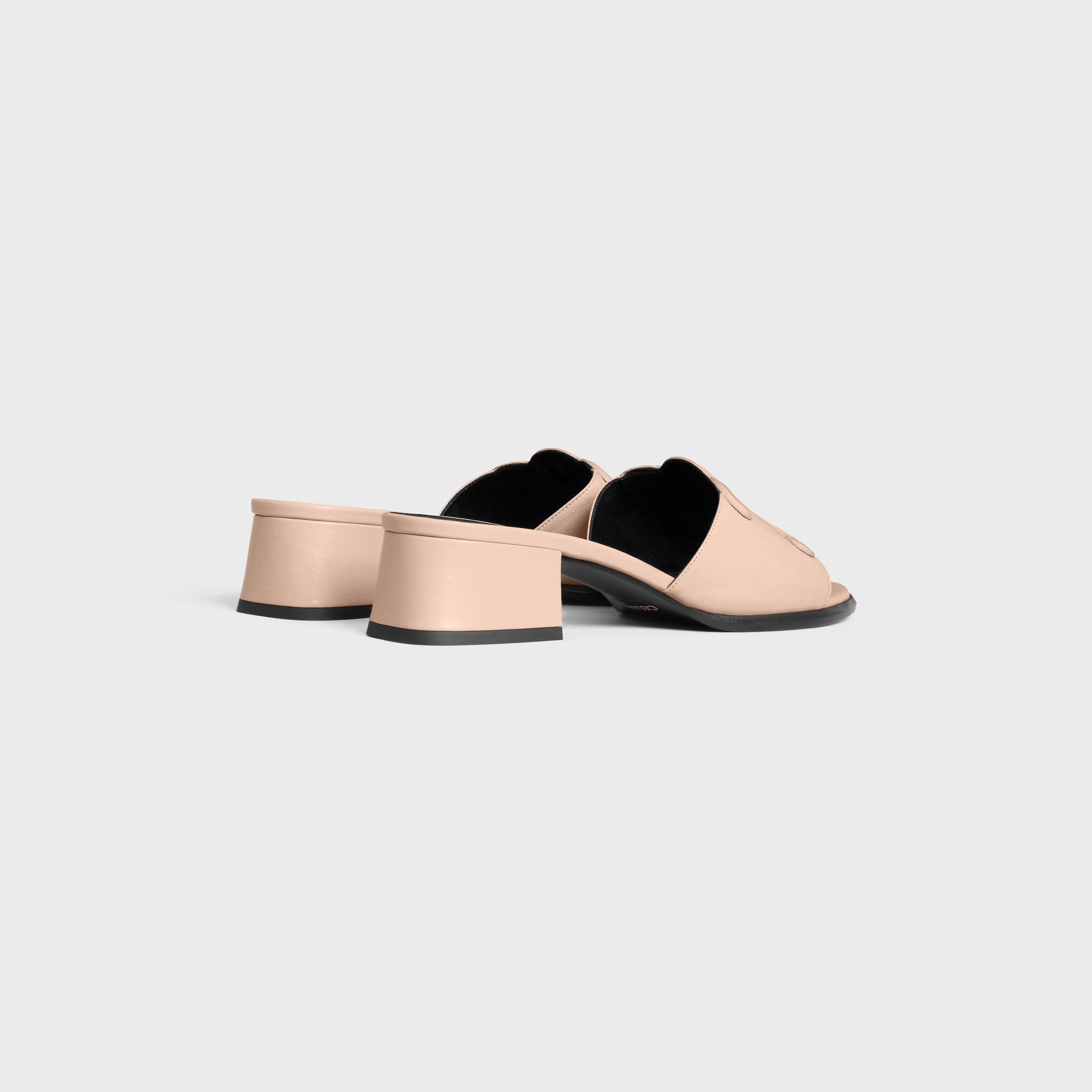 CELINE CLEMENCE MULE IN LAMBSKIN AND PATENT CALFSKIN - 3
