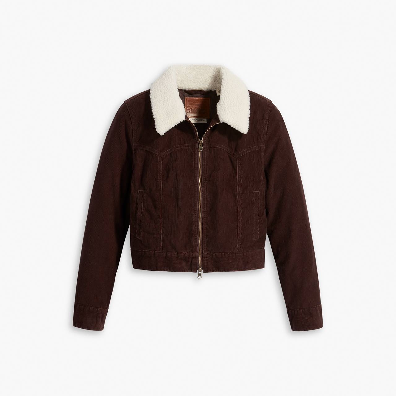 SLIM SHERPA CORDUROY TRUCKER JACKET - 1