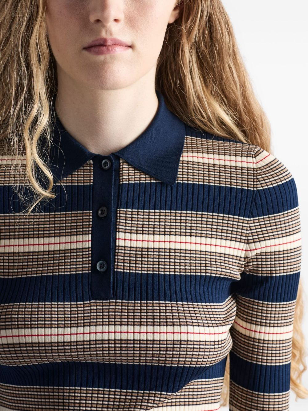 striped-pattern polo shirt - 5