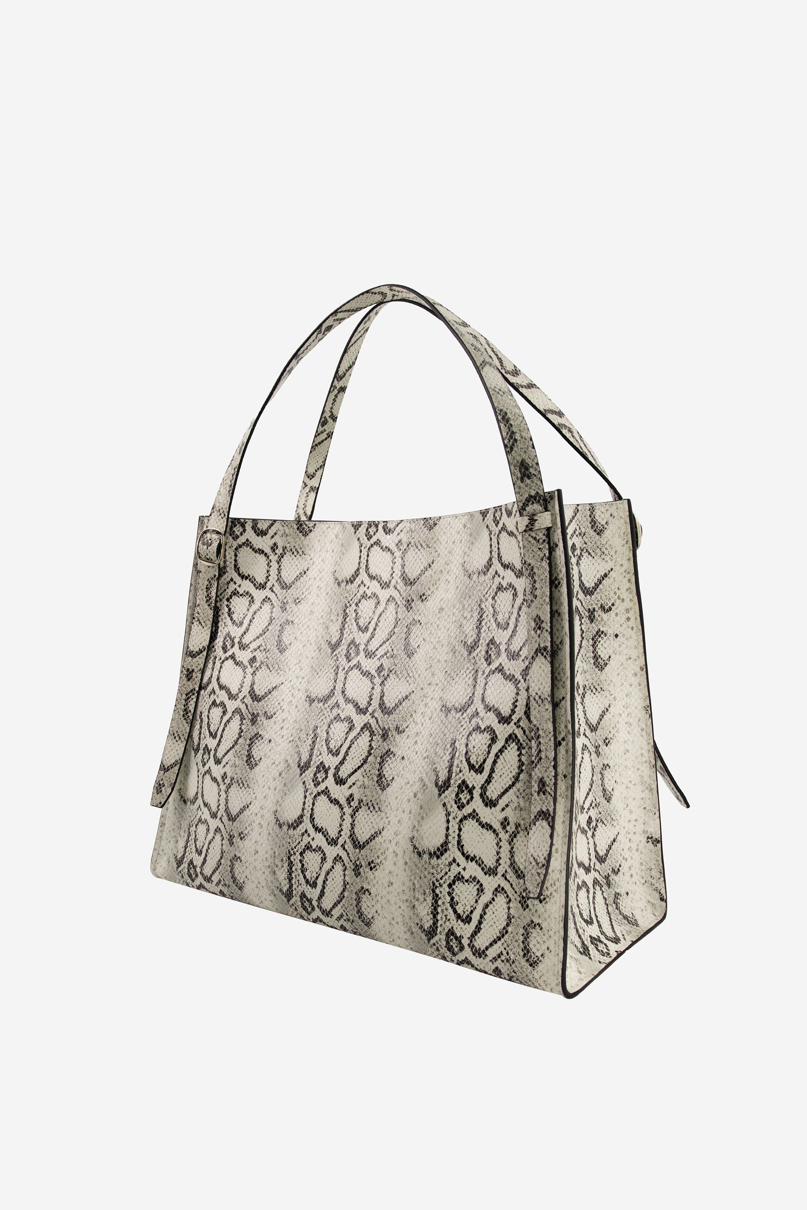 Snake Print Belt Tote Bag - 2