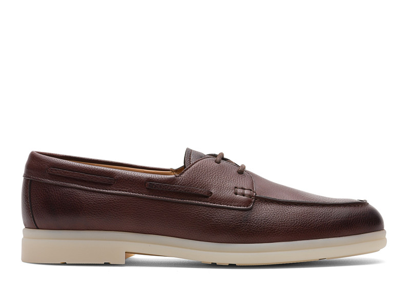 Morley Calfskin Boat Shoe Burnt - 1