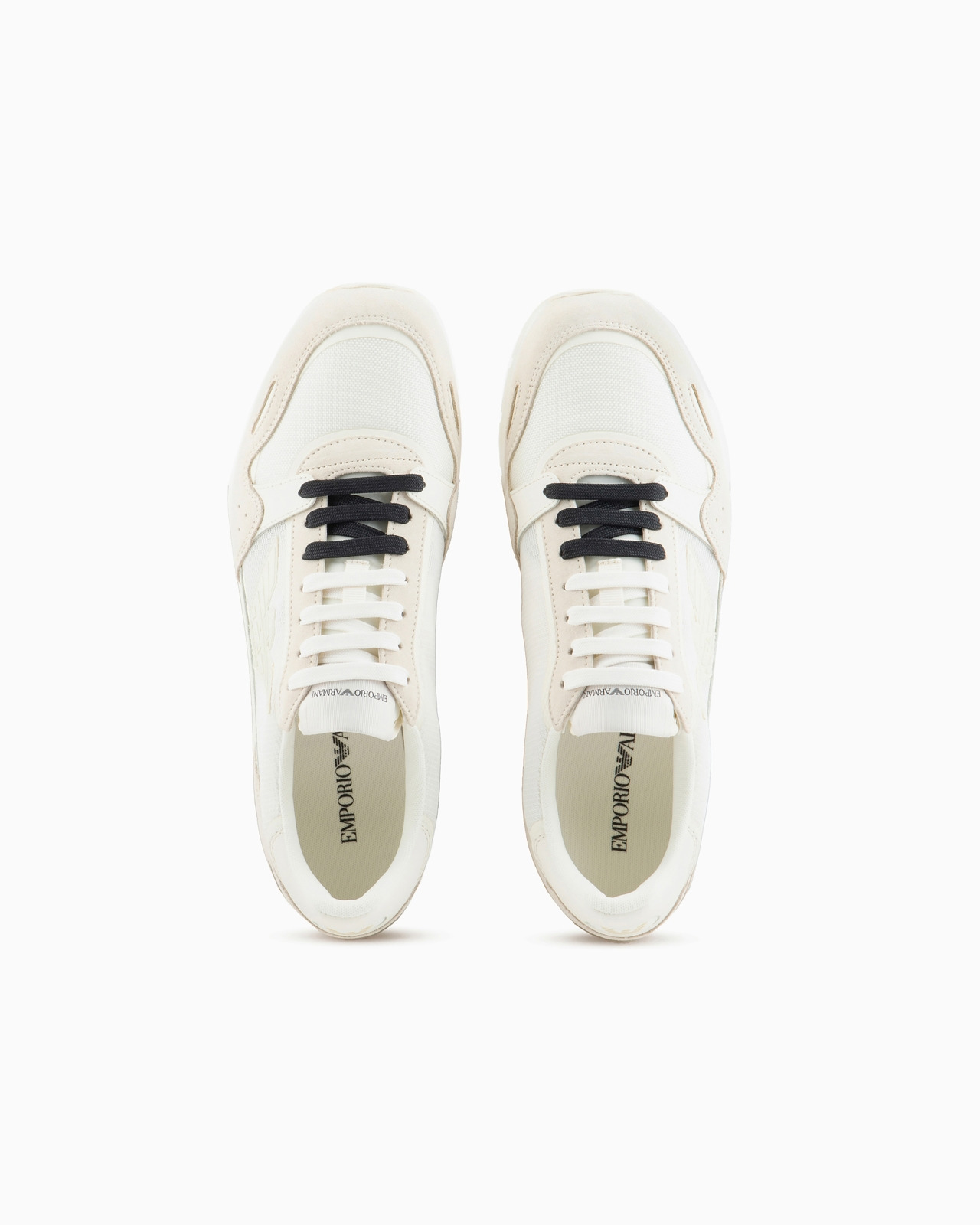 Mesh sneakers with suede details and eagle patch - 3