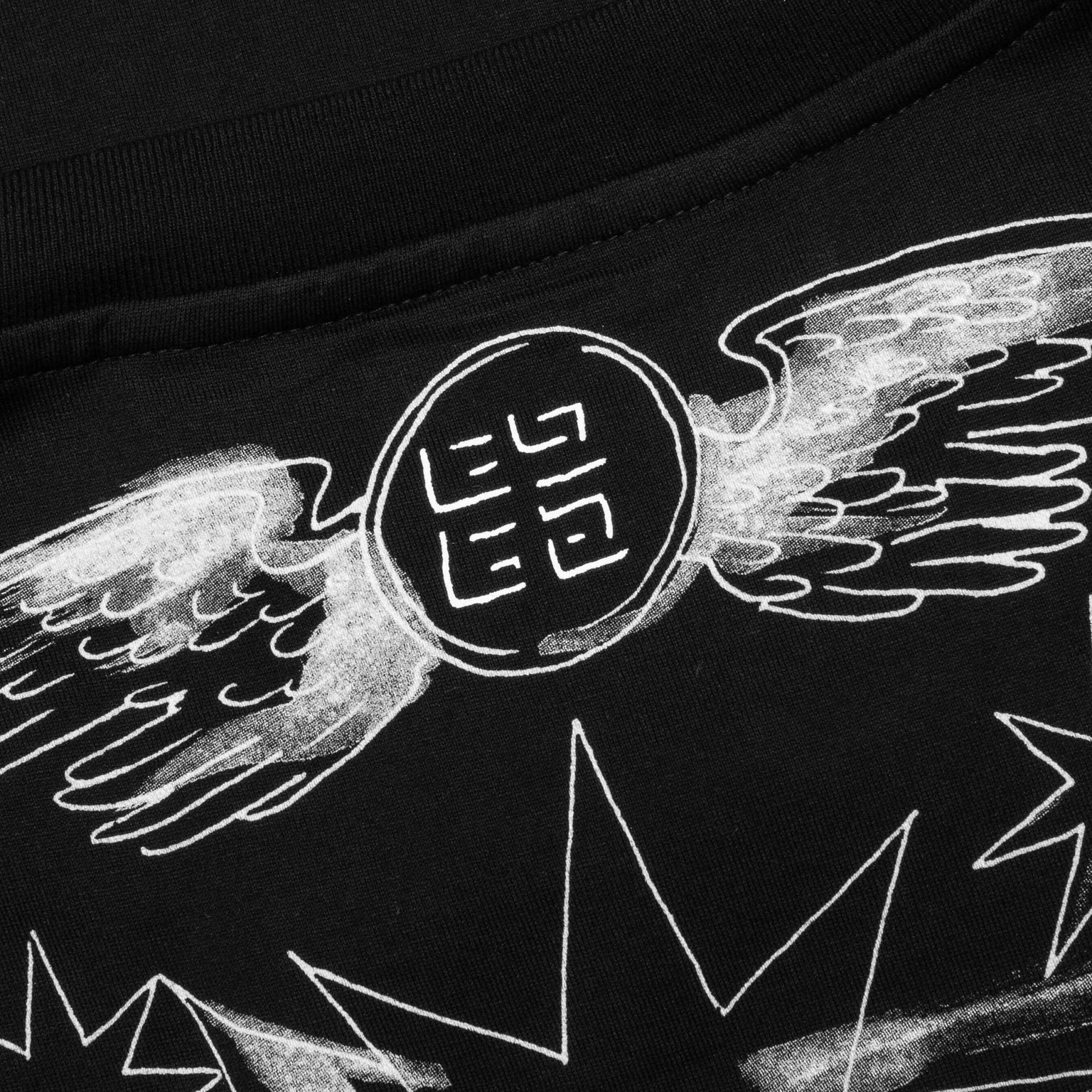 TAROT PRINT BOXY FIT LONG SLEEVE T-SHIRT - BLACK - 4