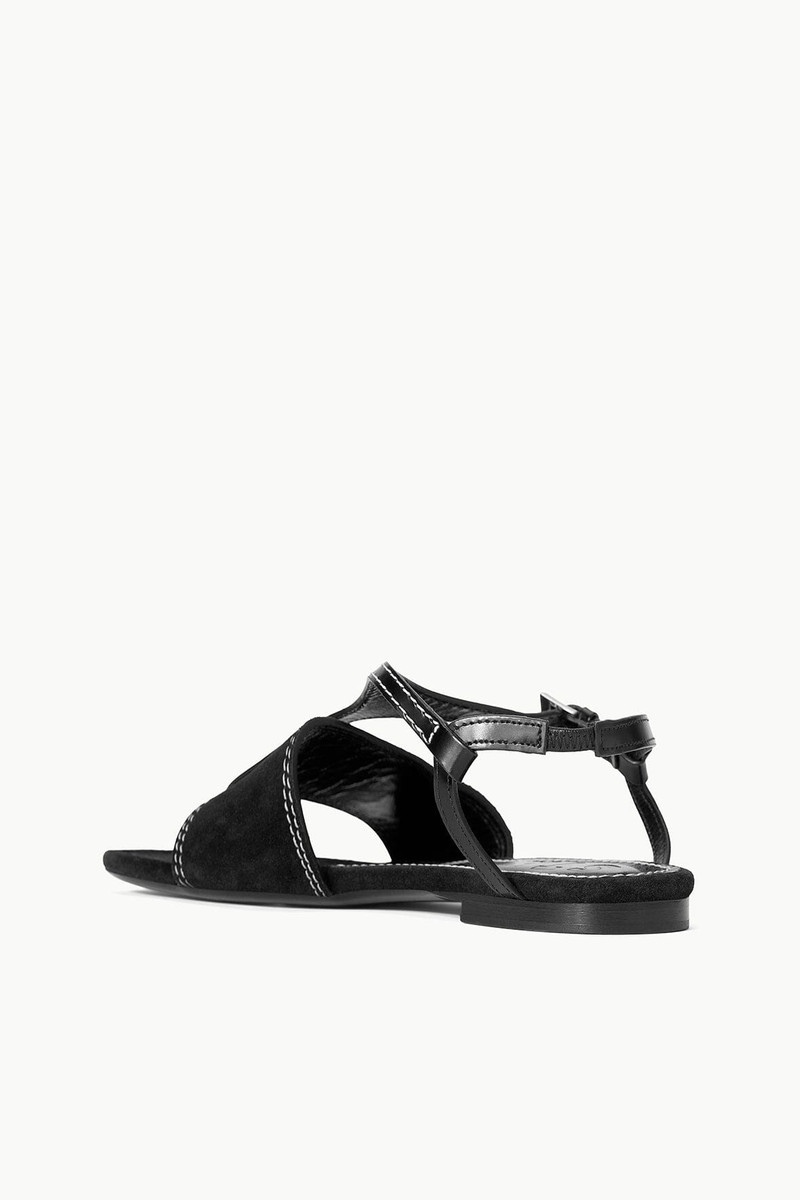 STAUD PURA VIDA FLAT SANDAL BLACK 4