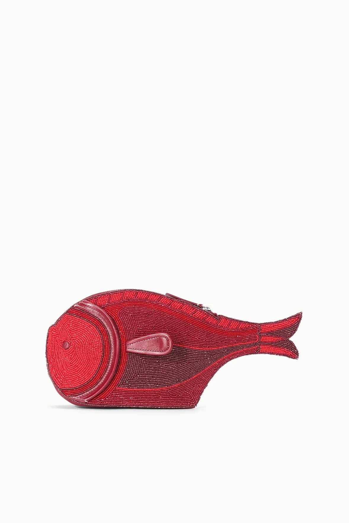 STAUD PESCE BEADED CLUTCH RED MULTI - 1
