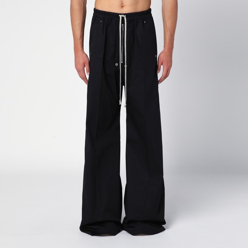 Wide Bela black cotton trousers - 1