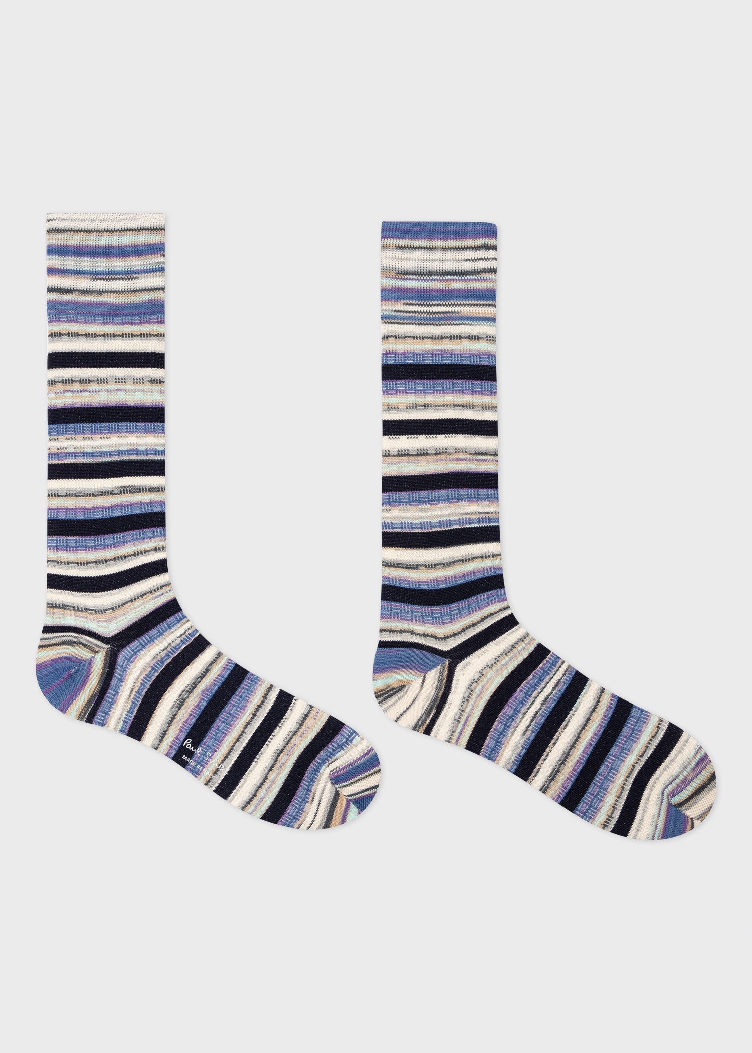 Sky Blue 'Hugh' Stripe Socks - 2