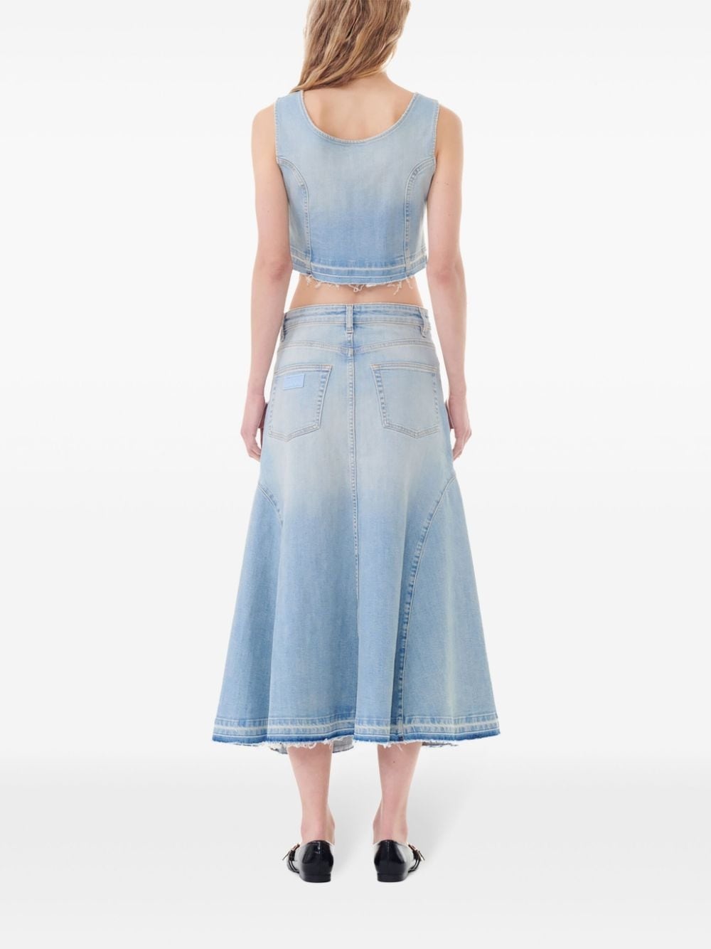 A-line denim skirt - 4