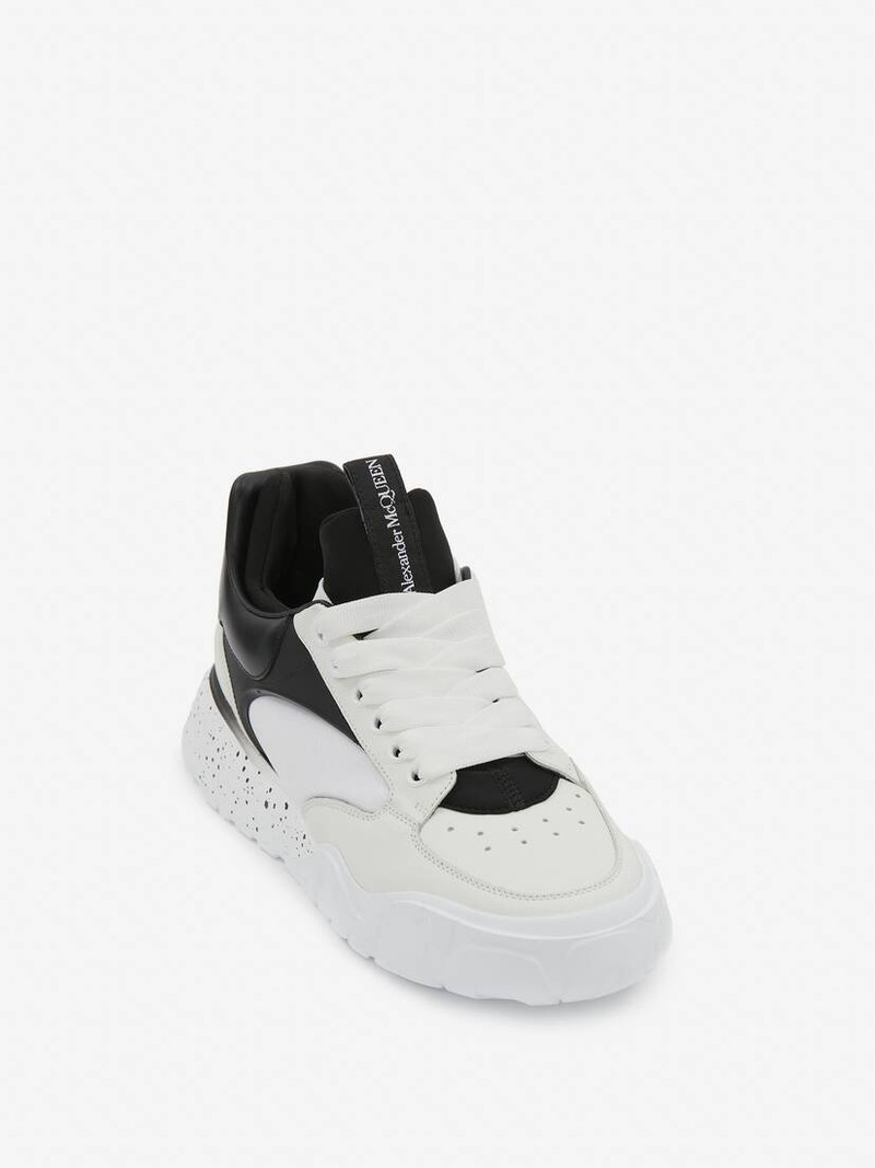 Alexander McQueen Men's Court Tech Trainer in Black/white outlook
