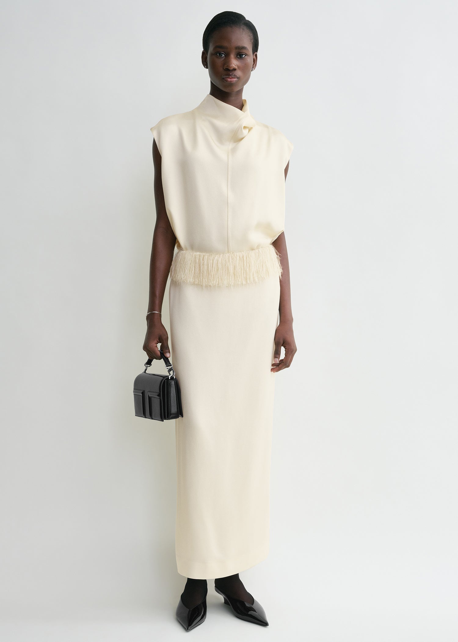 Fringe skirt macadamia - 3