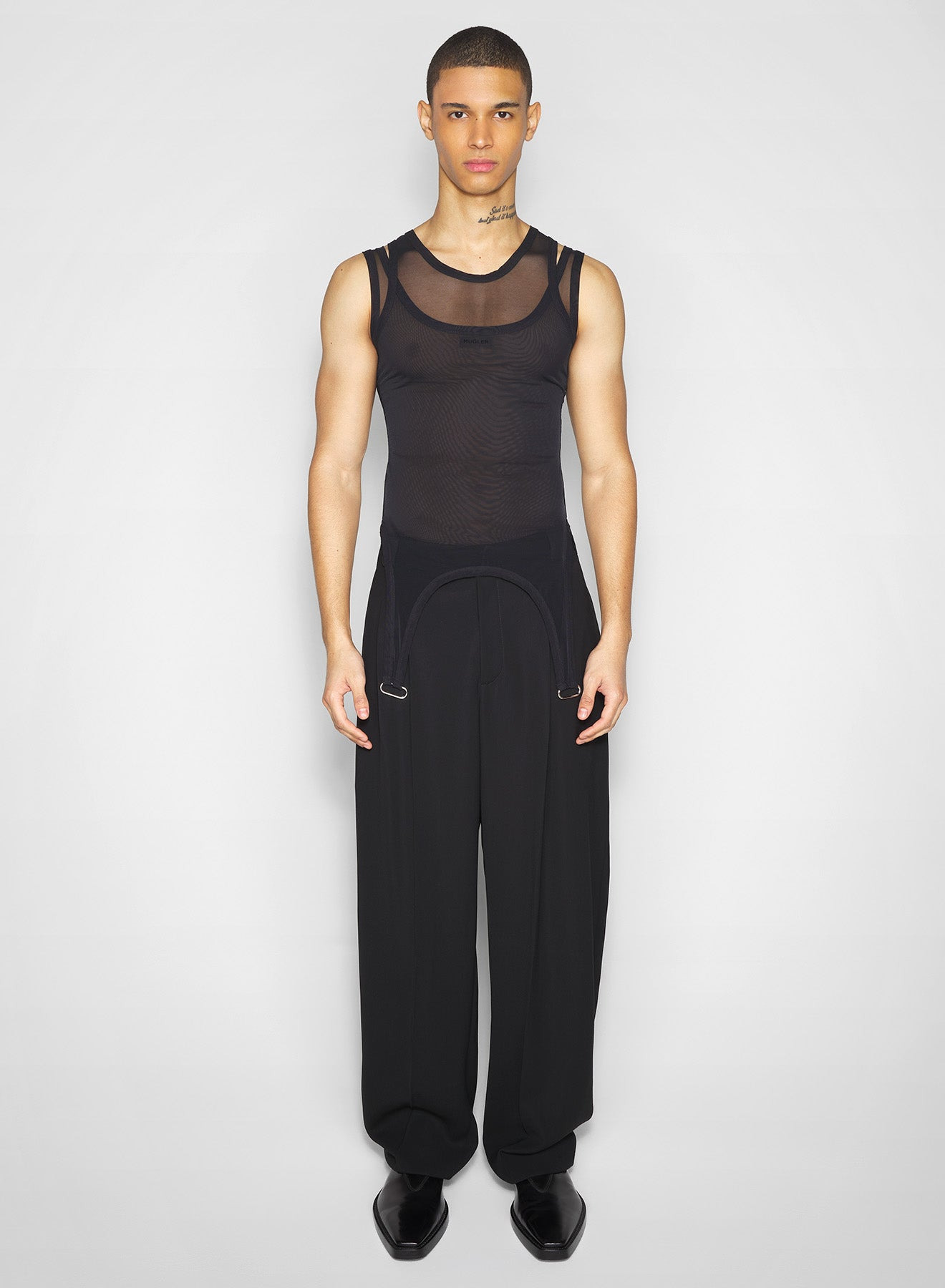 black garter tank top - 2