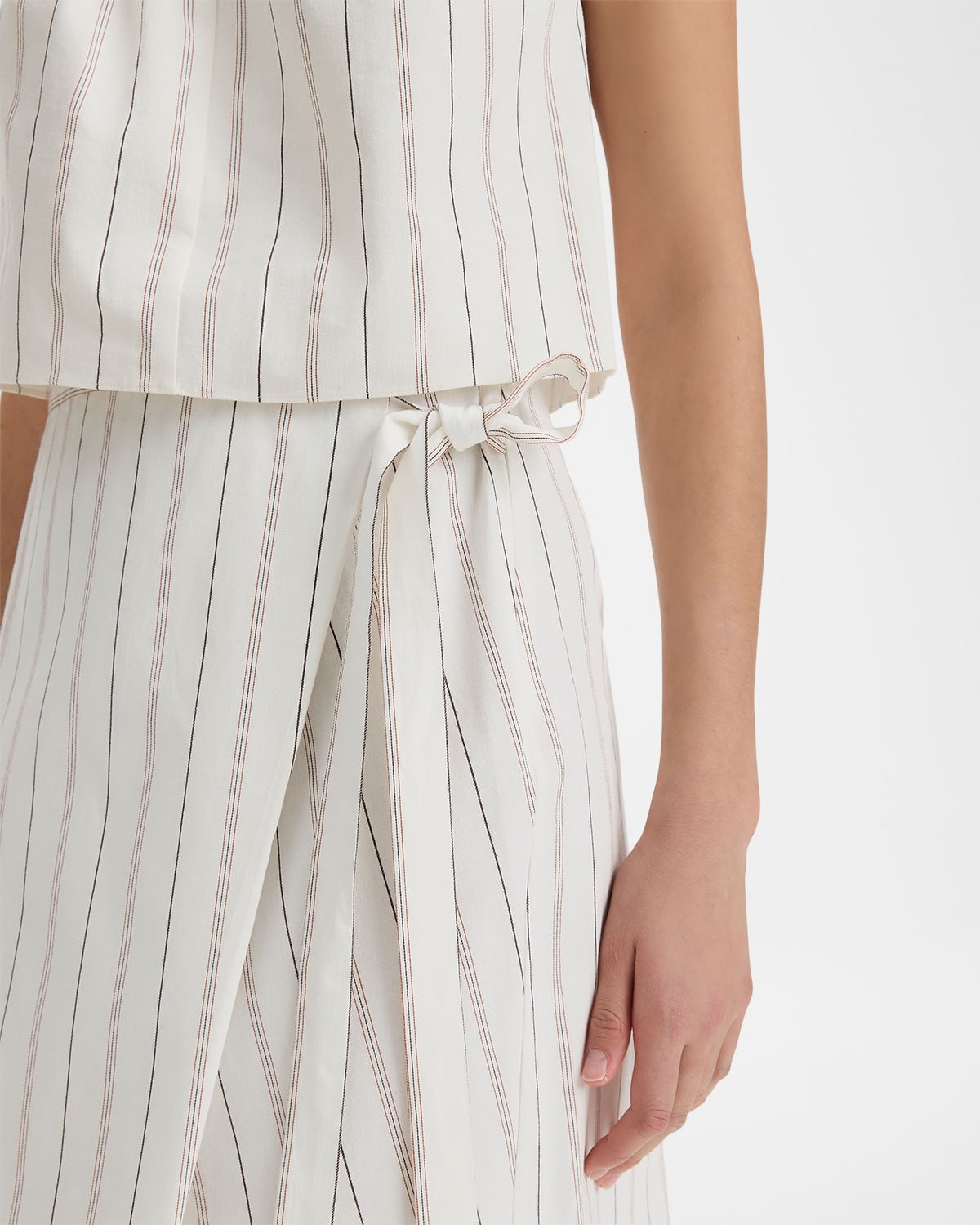 Stripe Wrap Skirt - 4