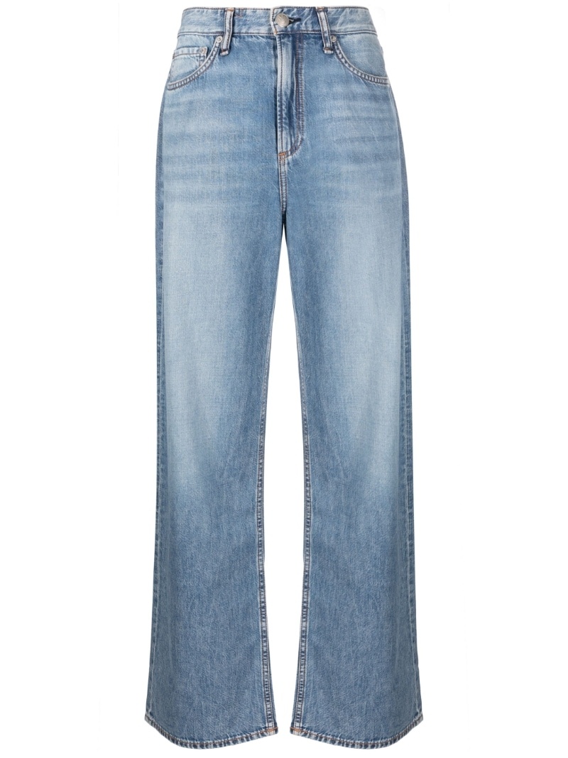 straight-leg denim trousers - 1