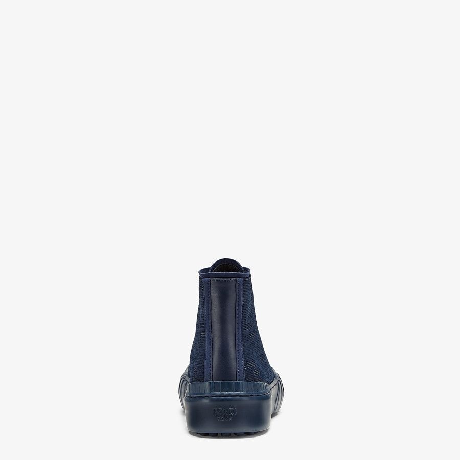 Blue fabric high-tops - 3