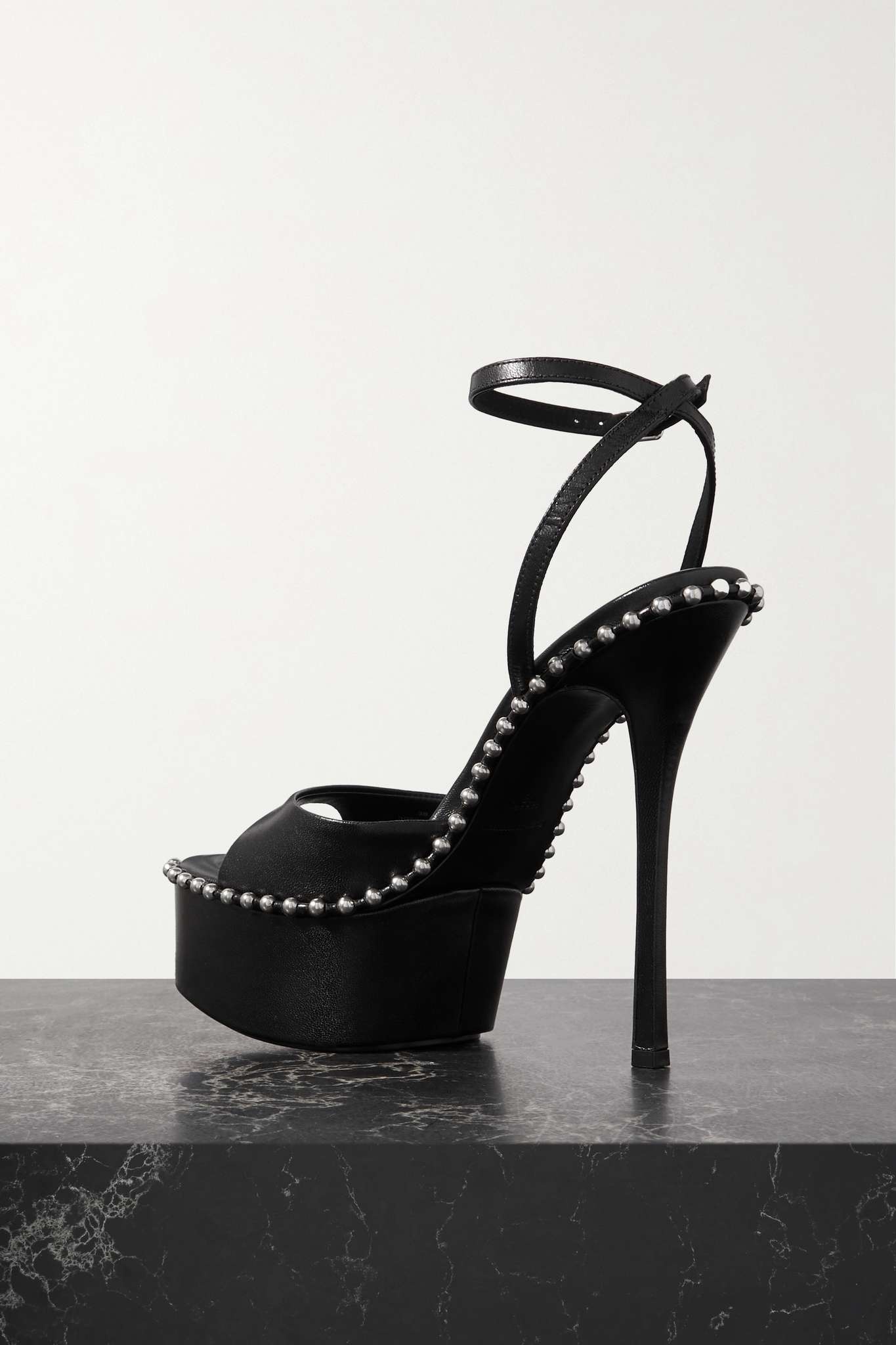 Nova studded leather platform sandals - 3