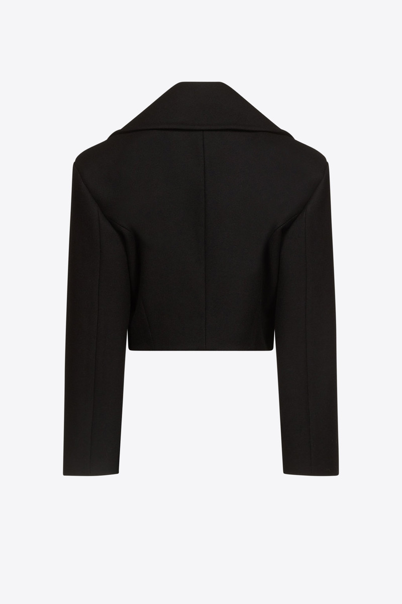 AREA GEMSTONE BUTTON CROPPED PEACOAT outlook