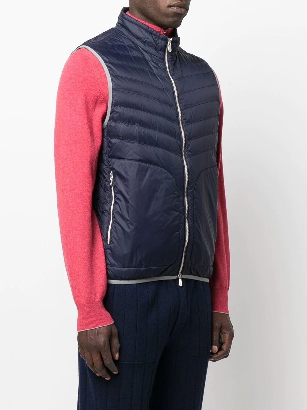 zipped-up padded gilet - 3