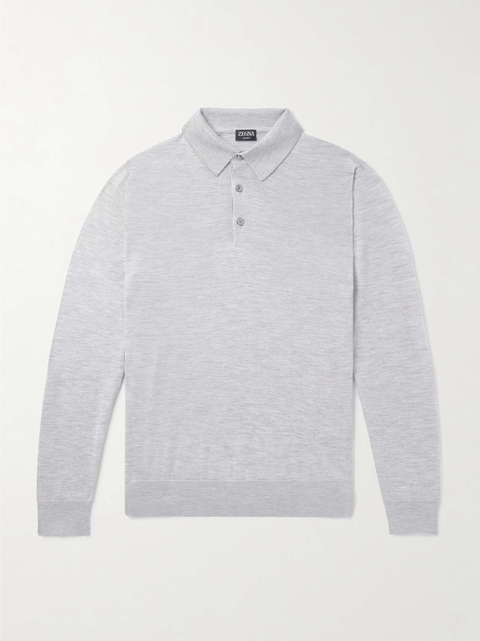 ZEGNA Cashmere and Silk-Blend Polo Shirt | REVERSIBLE