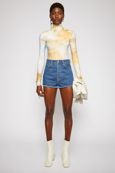 Acne Studios High-rise denim shorts dark blue outlook