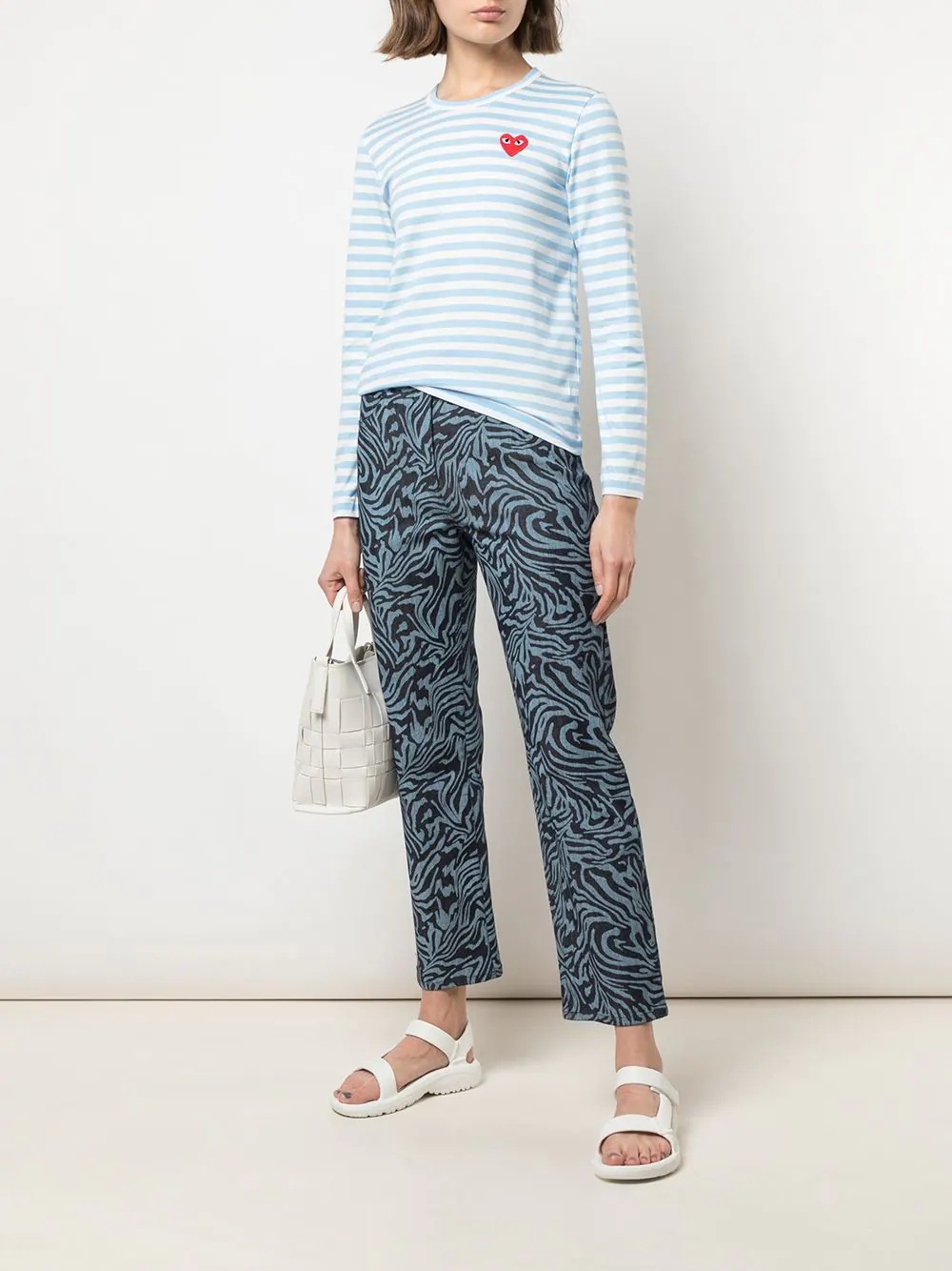 striped long sleeve top - 2