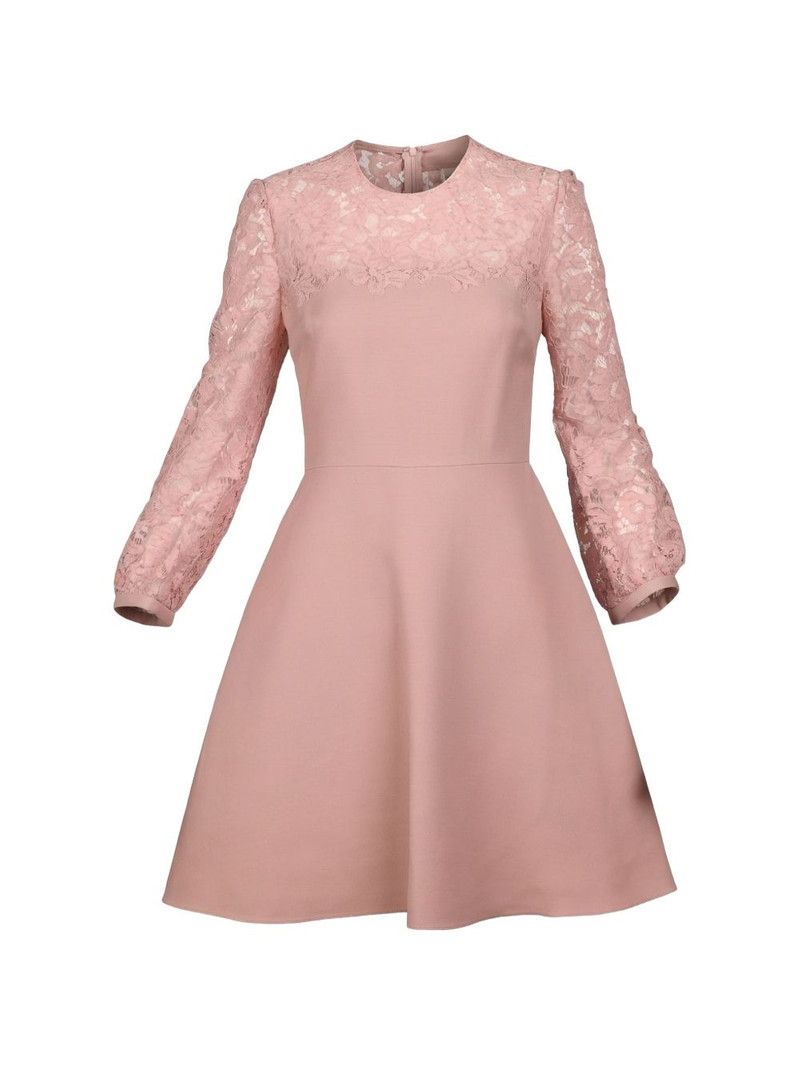 lace-sleeve mini dress 1