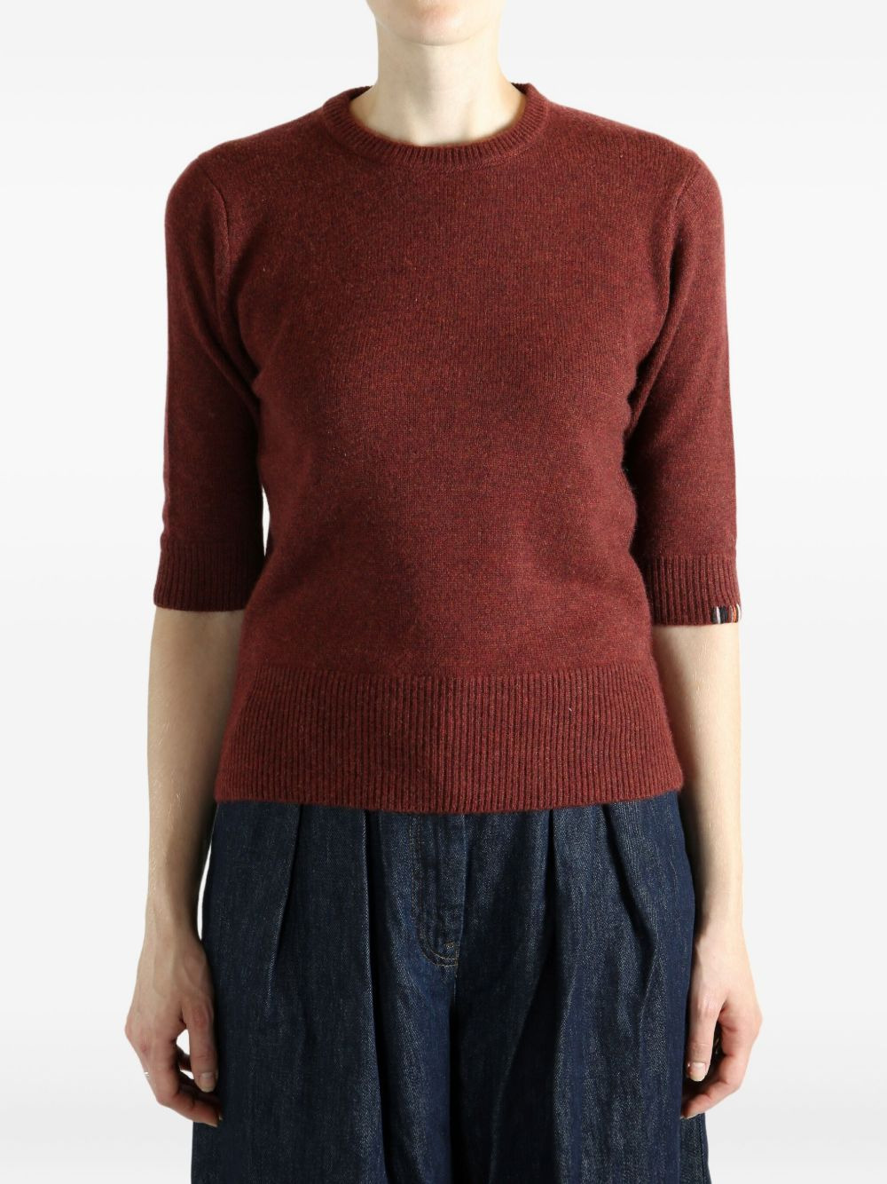 short-sleeve cashmere jumper - 2
